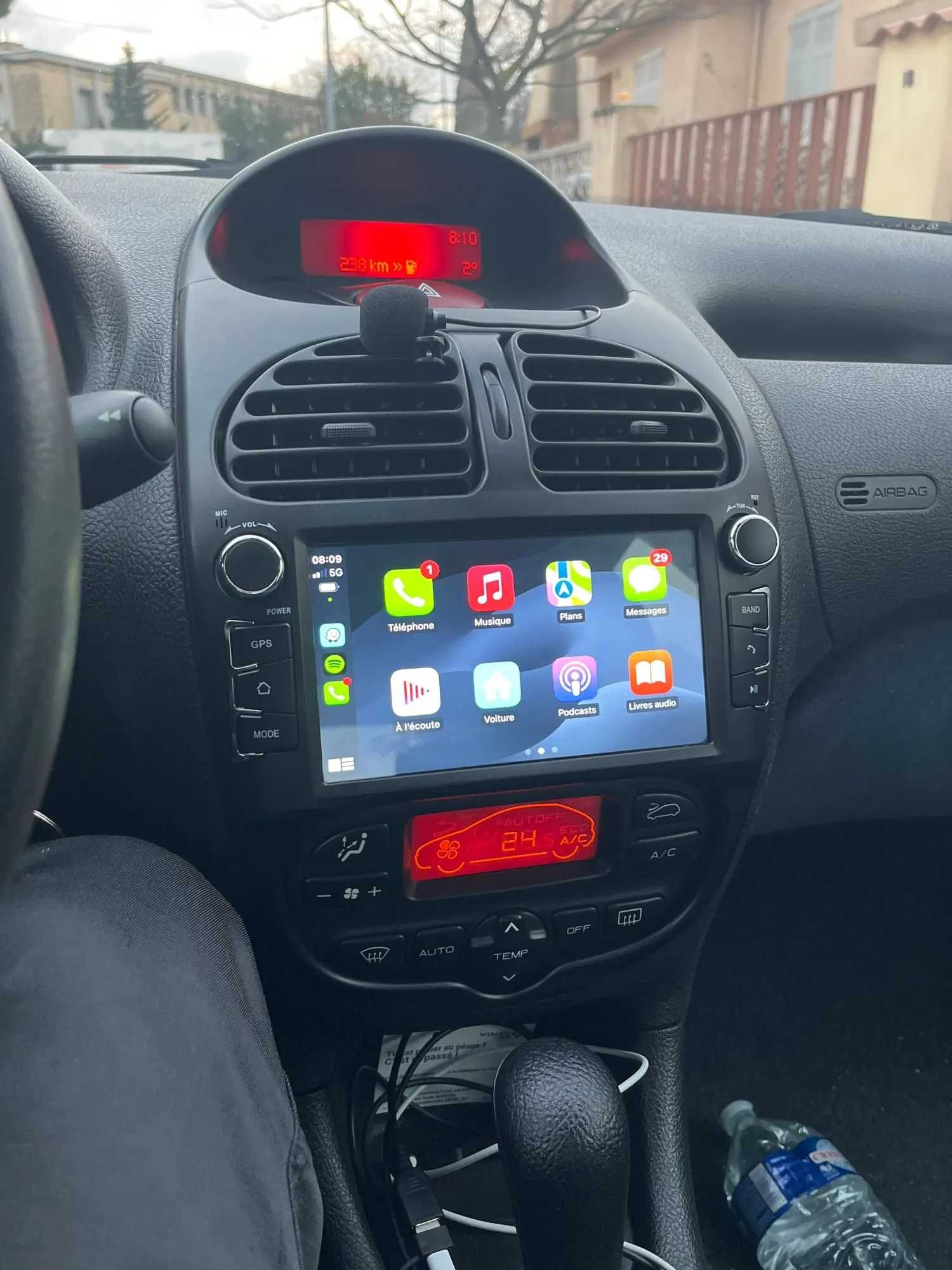 Navigatie Android Dedicata Peugeot 206 - DSP CarPlay QLed USB BT