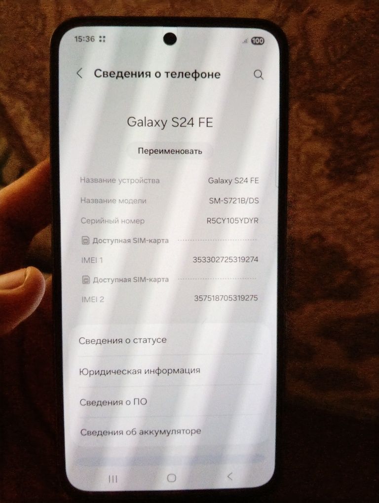 Samsung S 24 fe yangi srochno