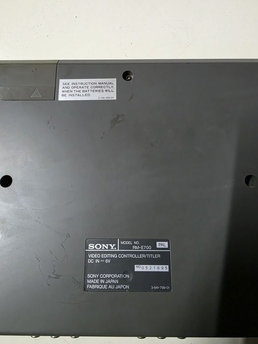 Sony sr e700 editor controler.