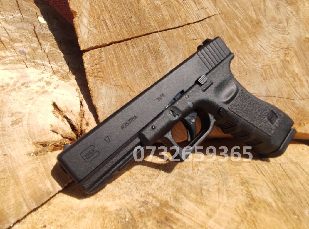 Pistol airsoft Glock 17 original cu licenta metal slide CO2 Blowback