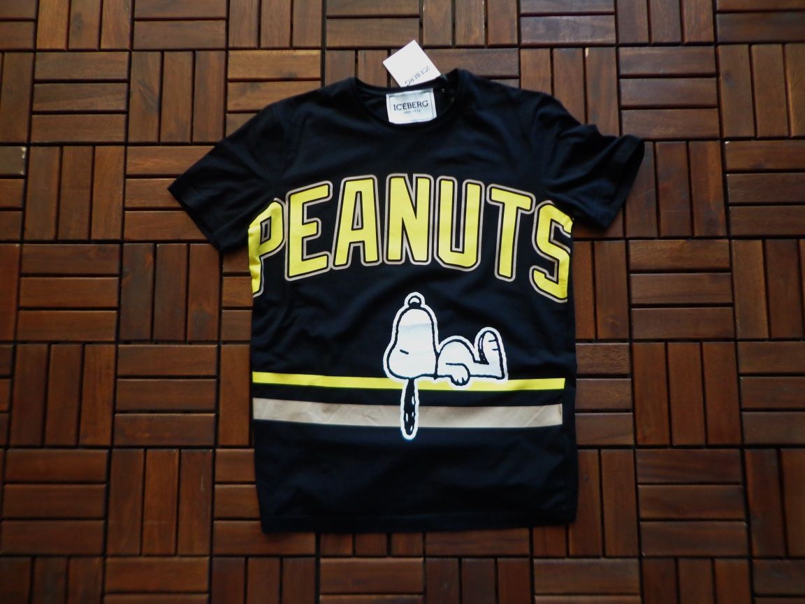 Мъжка тениска Iceberg Peanuts cartoon-print T-shirt -Black 
 тениска