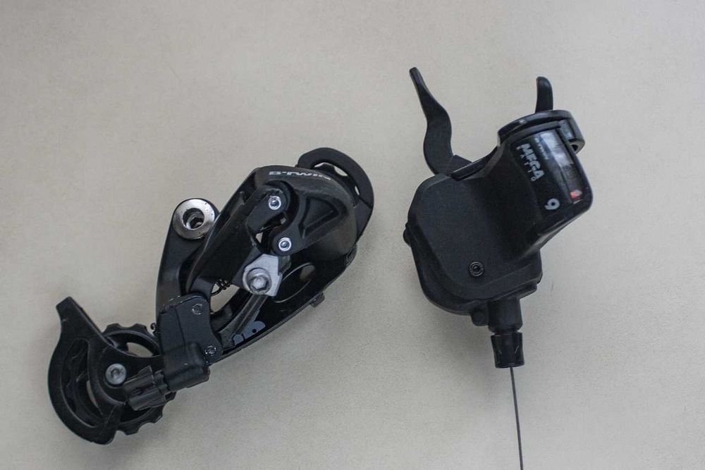 Schimbator spate bicicleta plus maneta, 9 viteze Microshift, Btwin