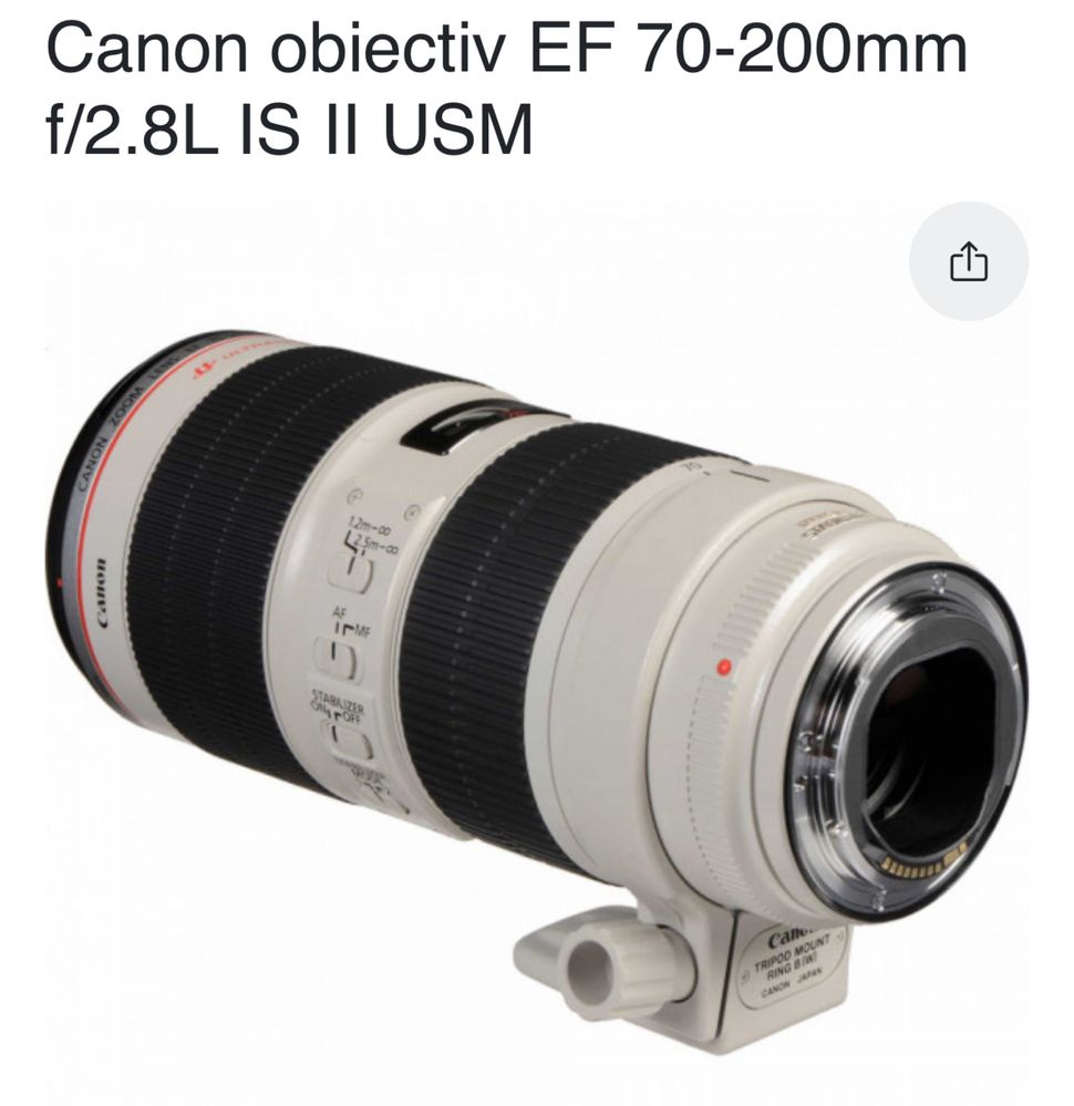 Vand obiectiv Canon