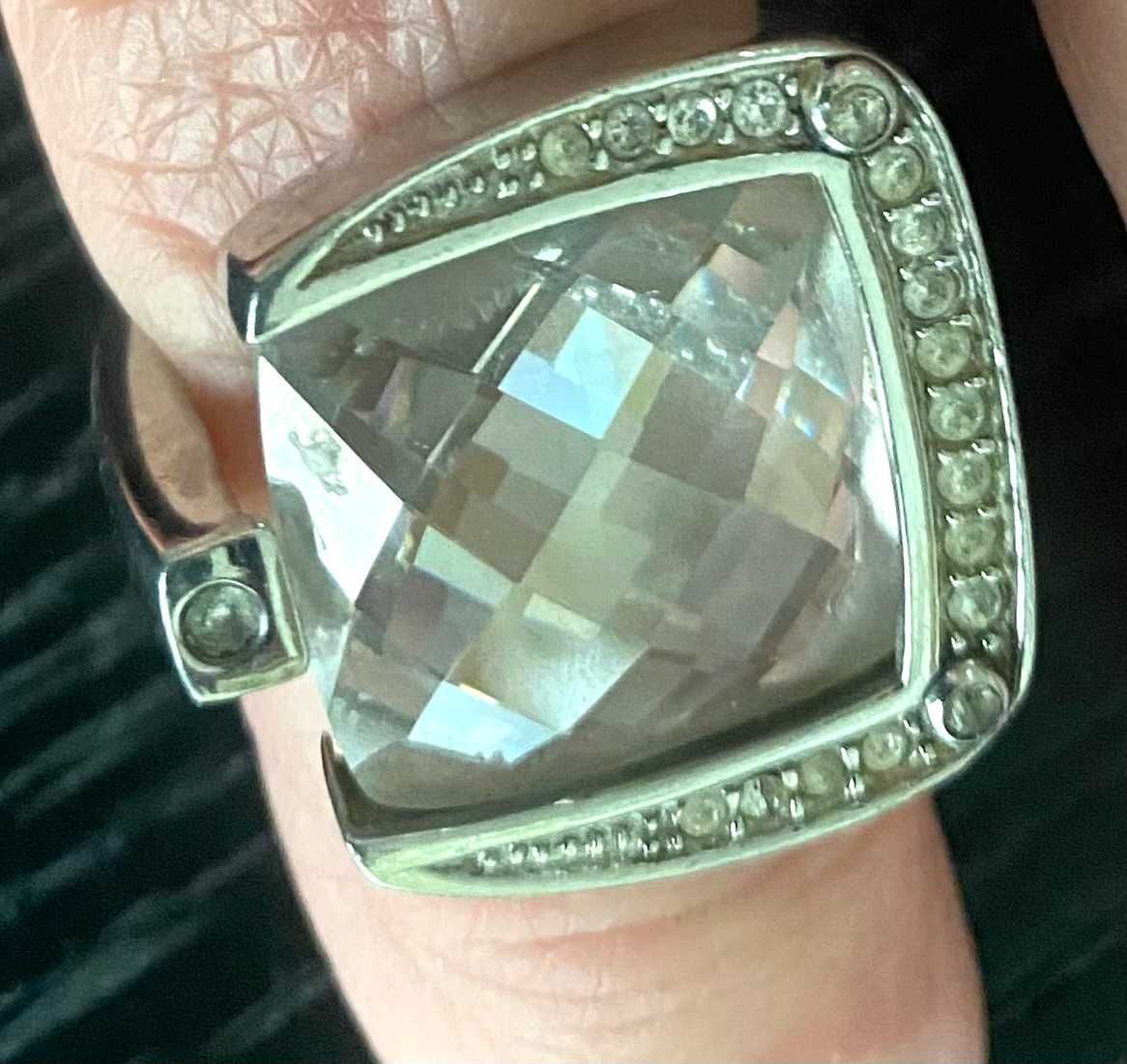 Morellato , inel din otel cu cristale, brand inscripționat