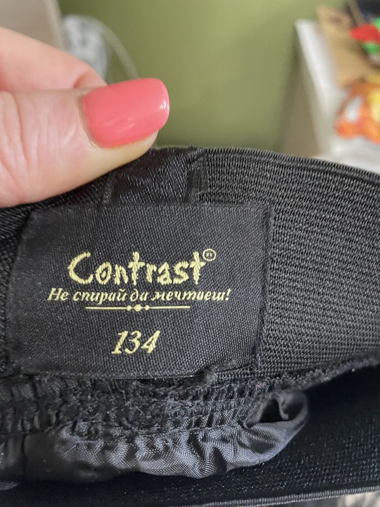 Поли Contrast размер 134 см-черна, синя и цикламена!
