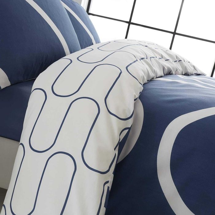 Комплект завивки Catherine Lansfield Linea UK тъмносин