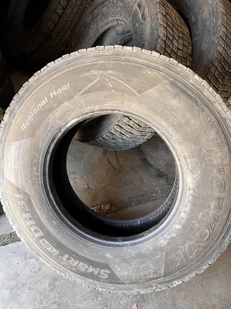 4 anvelope camion 315/80/22.5 , Hankook , DOT 2021 , 9 mm