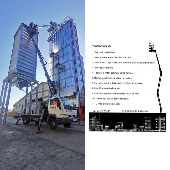 Nacela,Prb,Platforma autoridicatoare pe sasiu cu brat telescopic 18m p