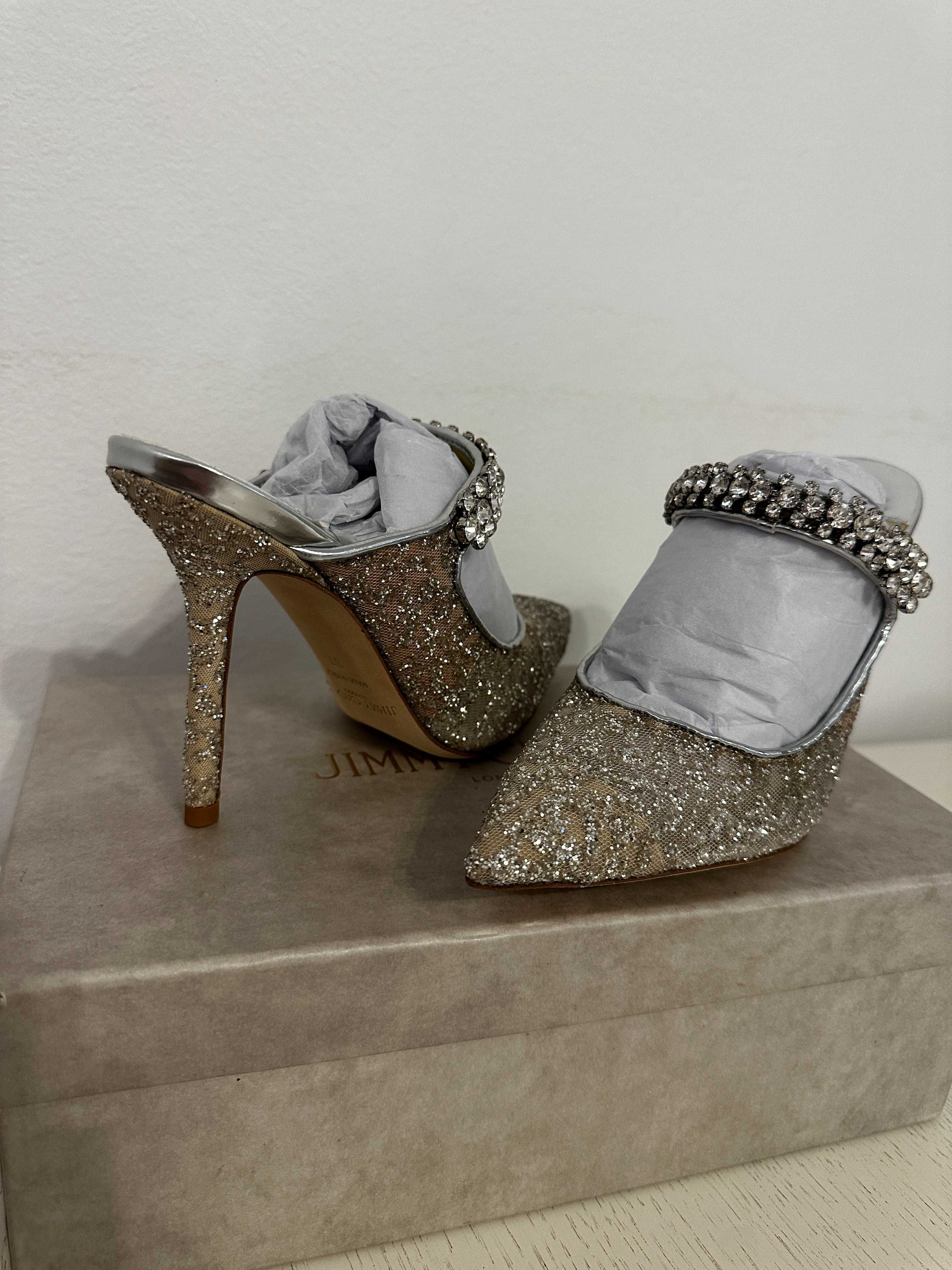Jimmy Choo Silver Heels Autentice
