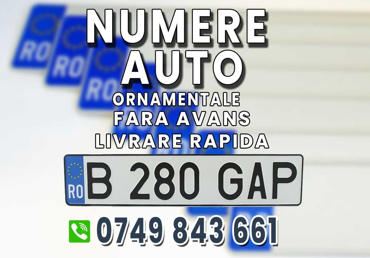 Placute auto ornamentale / numere auto