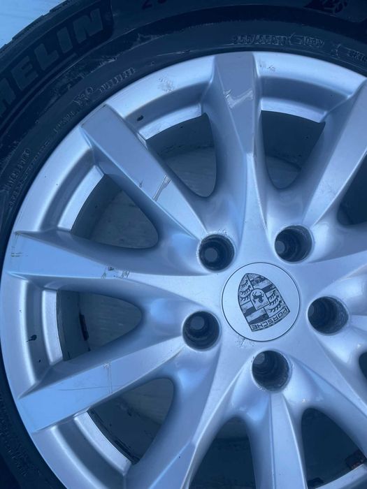 Jante cu anvelope iarna Michelin 255 55 r18 Cayenne Touareg 5x130