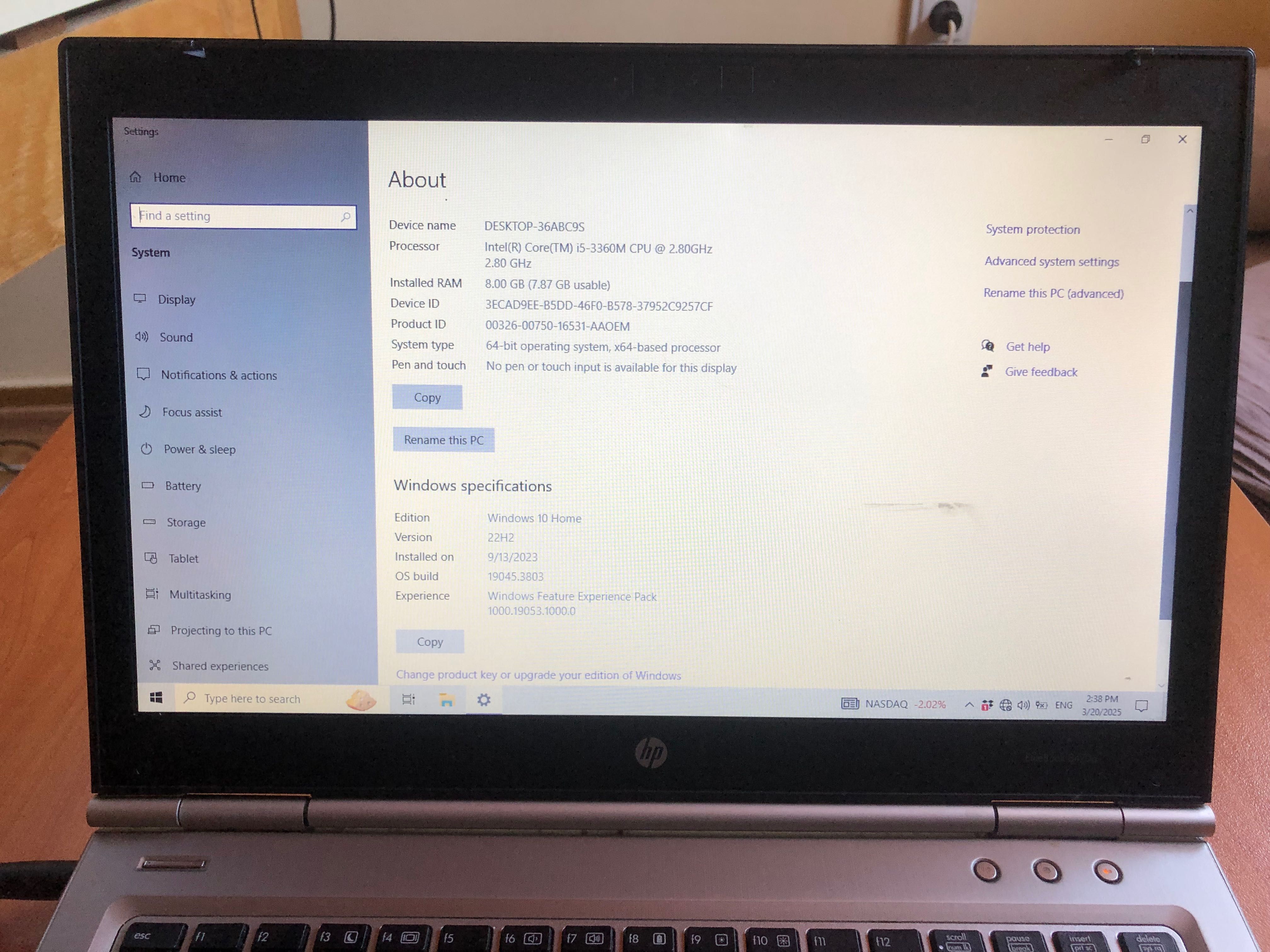 Продавам Лаптоп HP EliteBook 8470p core i5