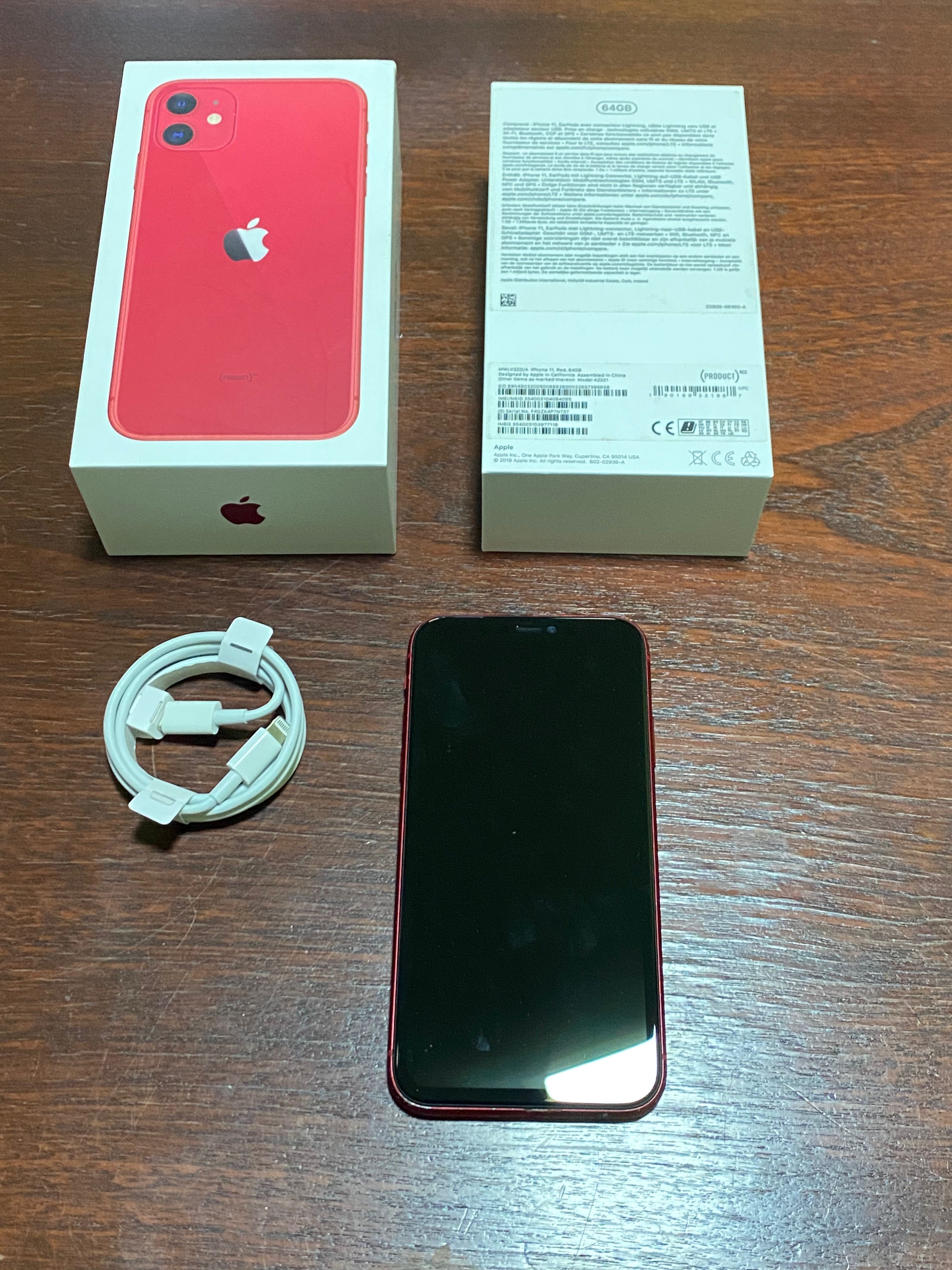 Apple Iphone 11 -  Red 64gb - Fullbox (Fără probleme)