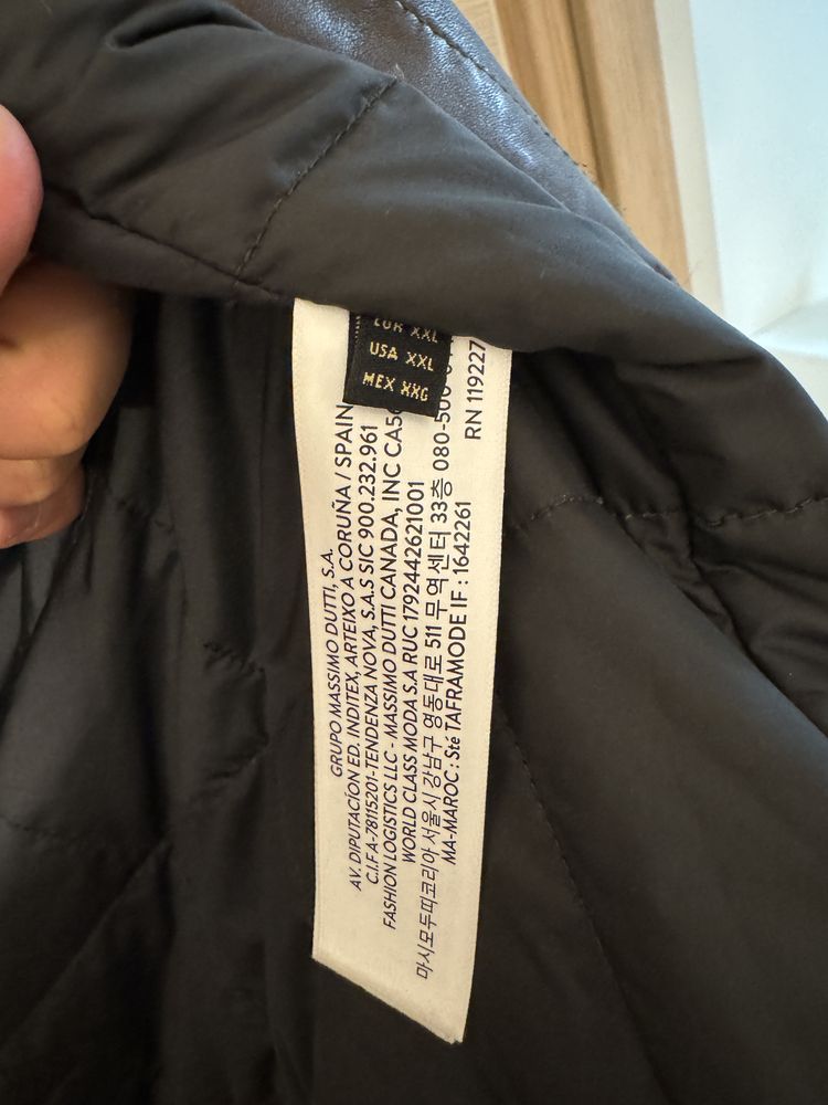 Jacheta din piele naturala Massimo Dutti XXL