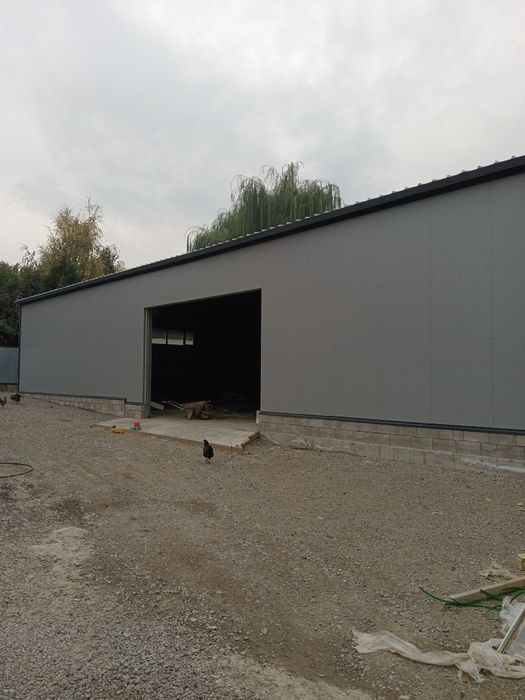 Ангар из сэндвич панеля