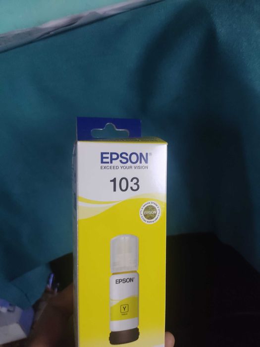 Желтая краска для принтера - чернила Epson ecotank 103
