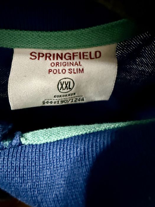 Tricou Springfield Original Polo Slim albastru