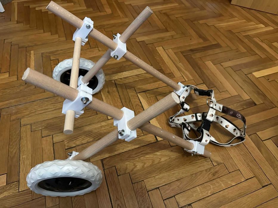 Carucior pentru catei cu dizabilitati