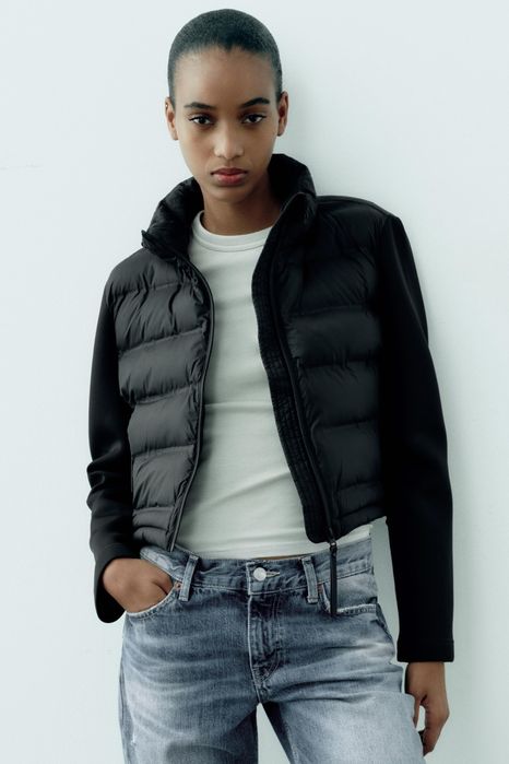 Дамско яке Zara неопренови ръкави