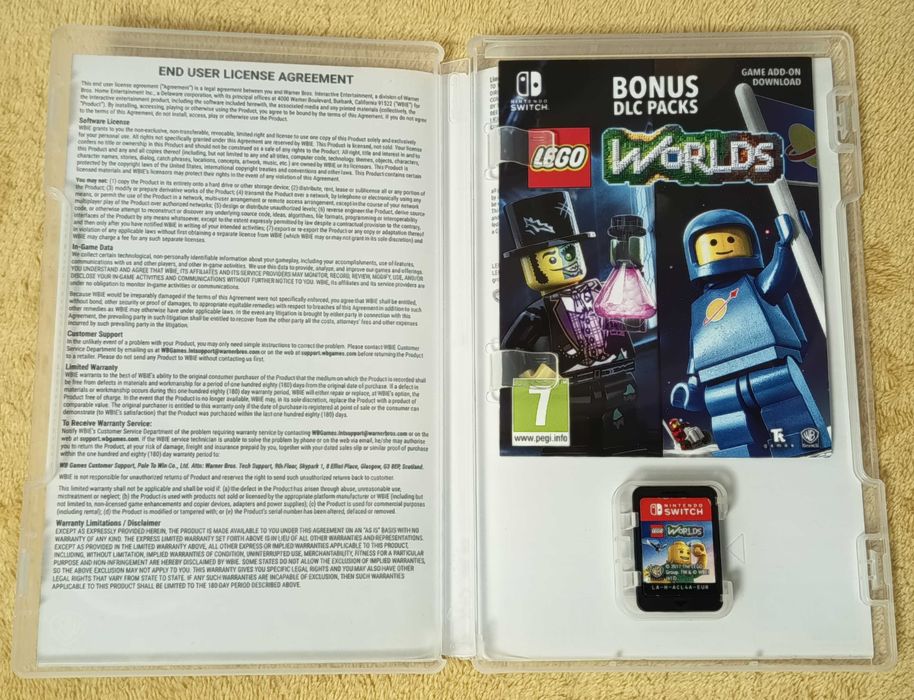 Nintendo Switch card joc Lego Worlds Engleza original impecabil cutie