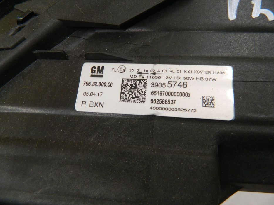Far dreapta Opel Astra k Full LED,  2015, 2016, 2017, 2018, 2019, 2020, 2021, cod origine 39055746.