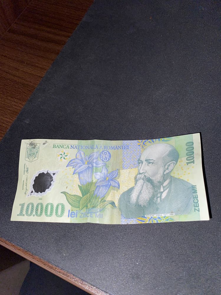 Bancnota 10000 lei vechi anul 2000 Nicolae Iorga