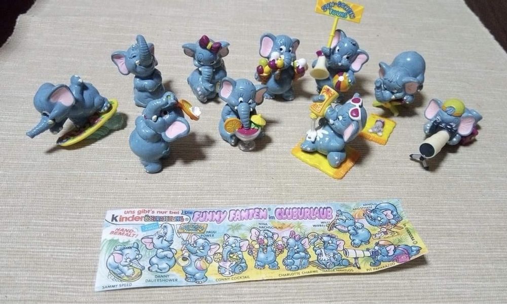 Serie completa elefanti kinder fererro