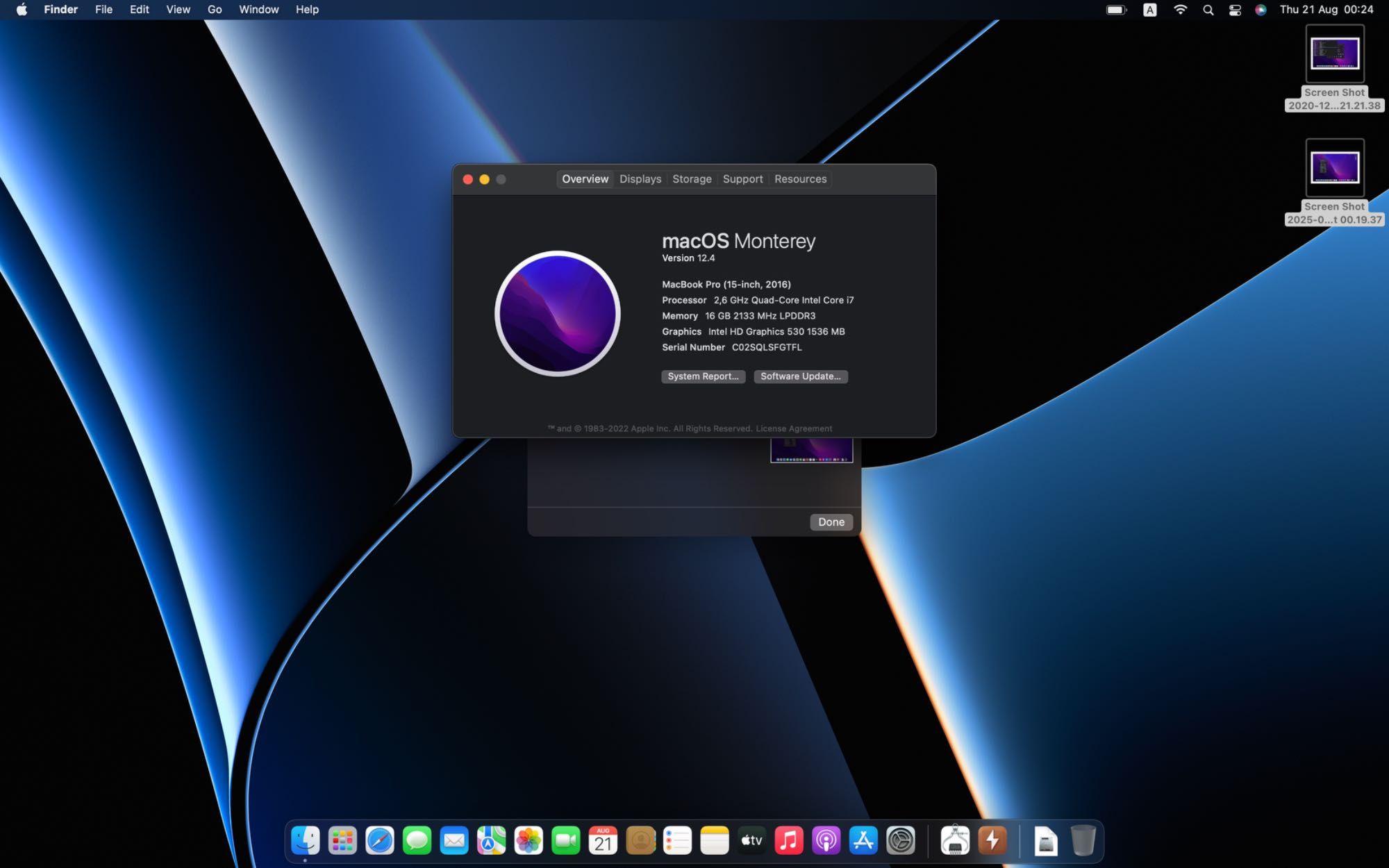 MacBook Pro 2016 15 inch Space Gray Intel Core i7