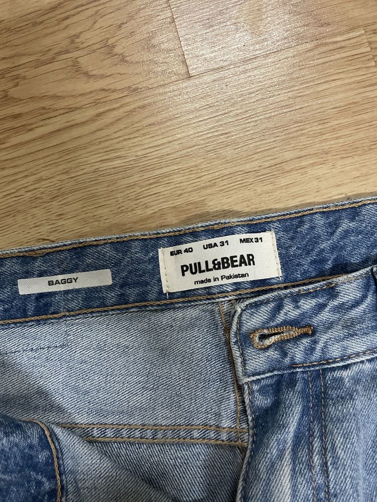 Blue Baggy Jeans Pull&Bear