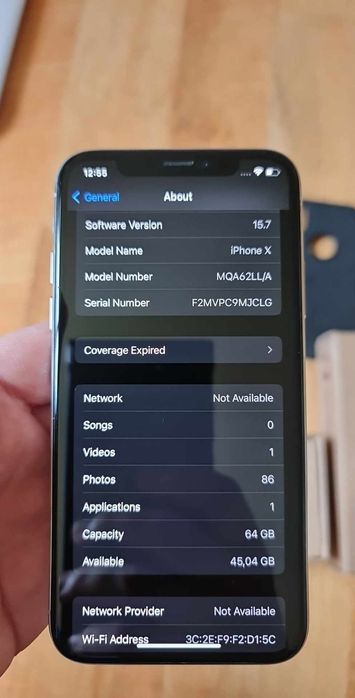 Telefon Iphone X Alb 64 GB