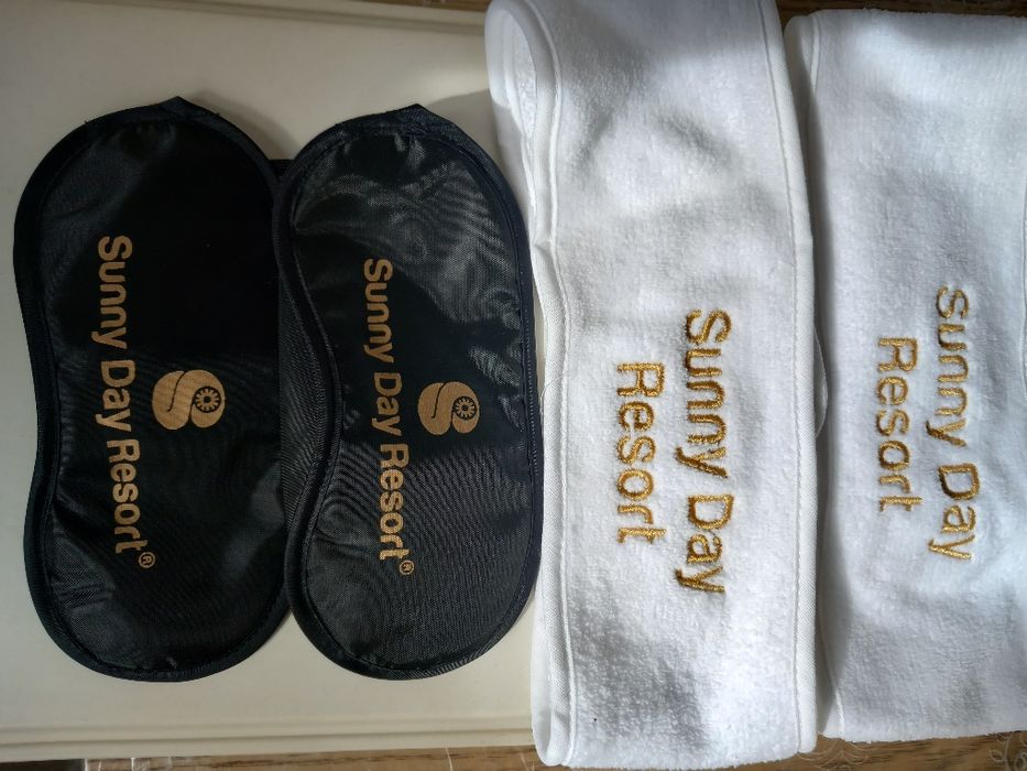 Нови 2 комплекта  от регулираща лента за глава и маска за очи