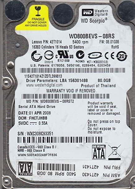 Hard Laptop 2,5" SATA Hdd IDE PATA ATA 80 120 160 GB 250 320 Giga 500