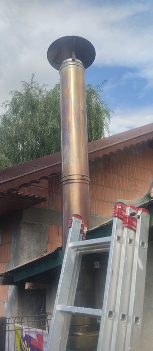 Coș centrală inox și bazin pentru peleți