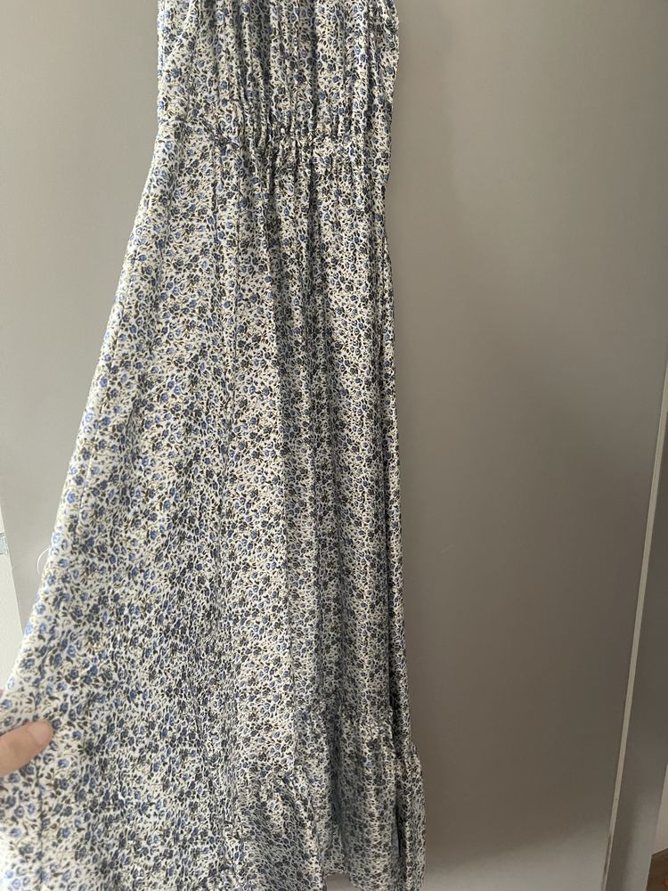 Нова сатенена дълга лятна рокля Zara