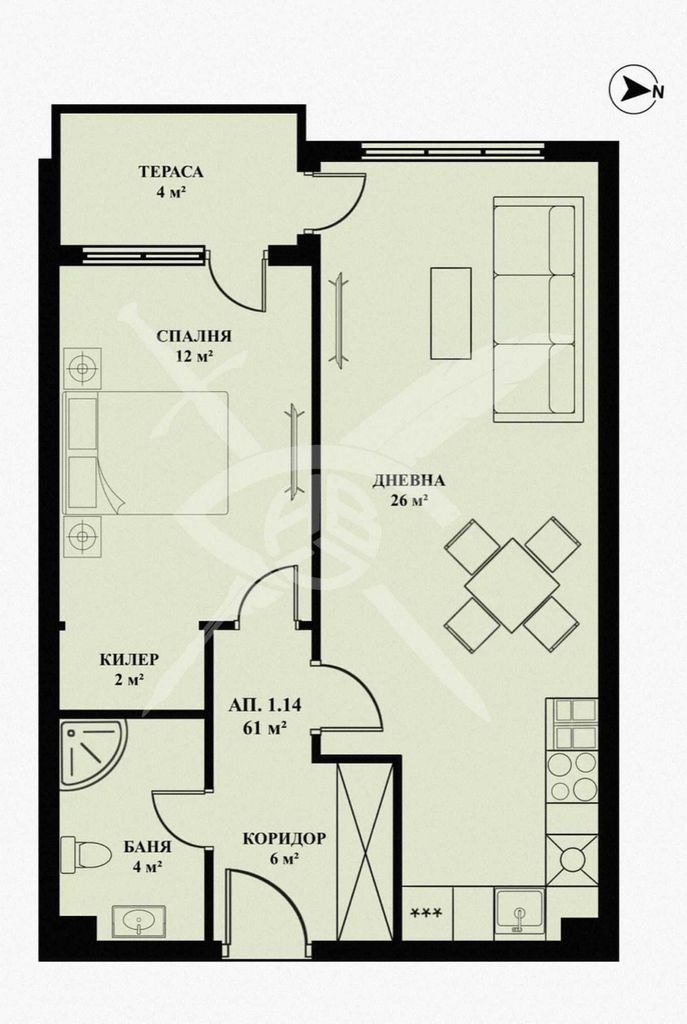 Продава се Двустаен апартамент в Банкя - 68 кв.м за 1839 €/кв.м - Снимка #1