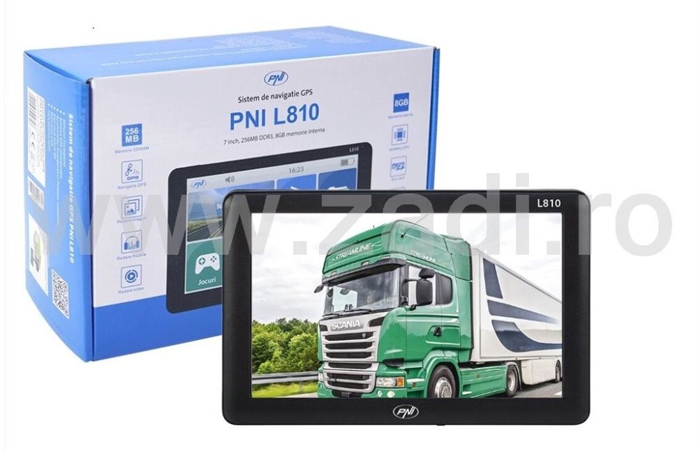 GPS 7" TIR si Camion / Harta Full Europa - Soft Truck instalat, ADR