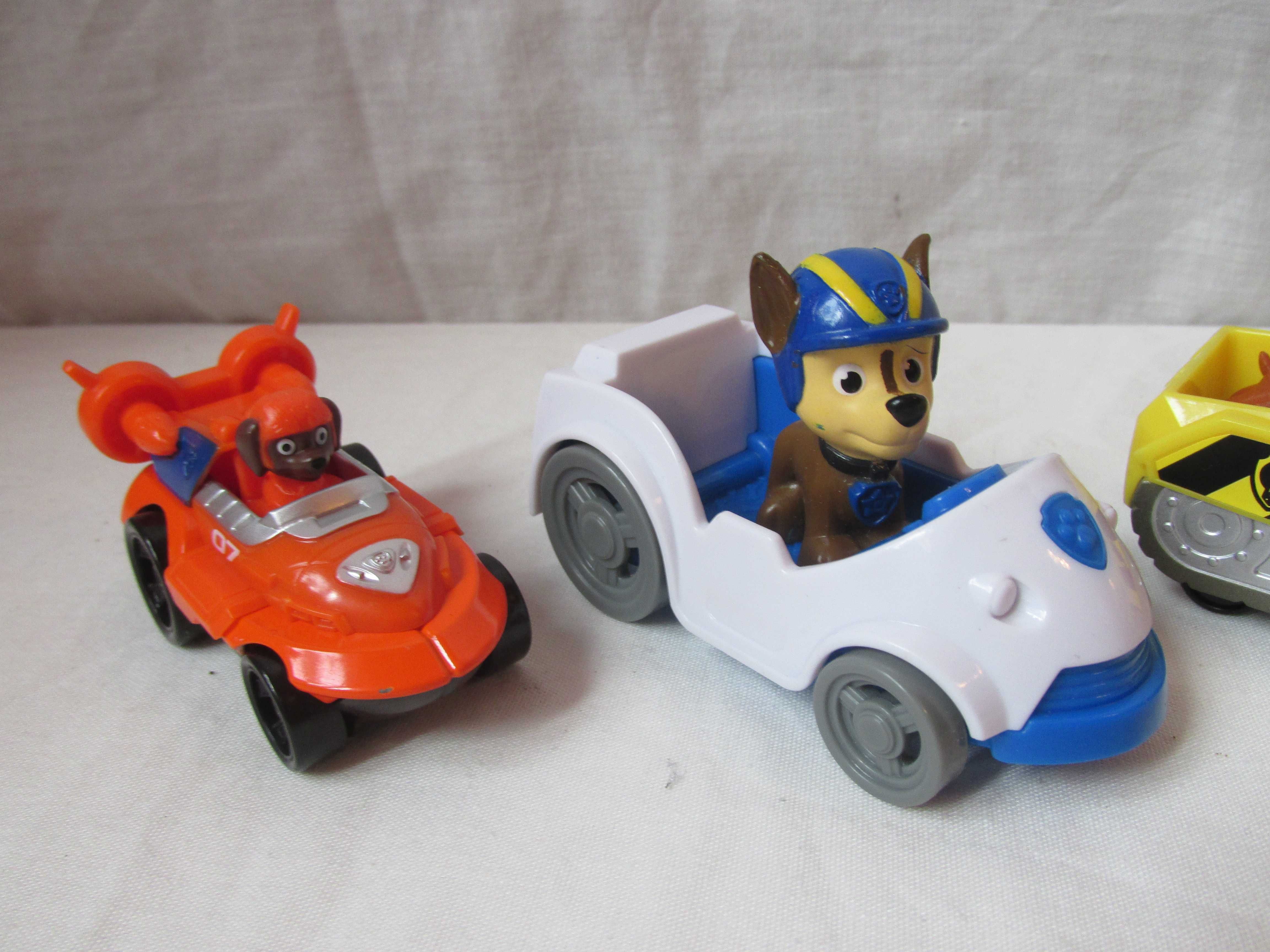 Set 4 Masinute Figurine Paw Patrol Chase/Zuma/Rubble/patrula catelusi