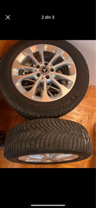 Jante Mercedes 17 și anvelope de iarnă Michelin Alpin 215 / 60 / 17