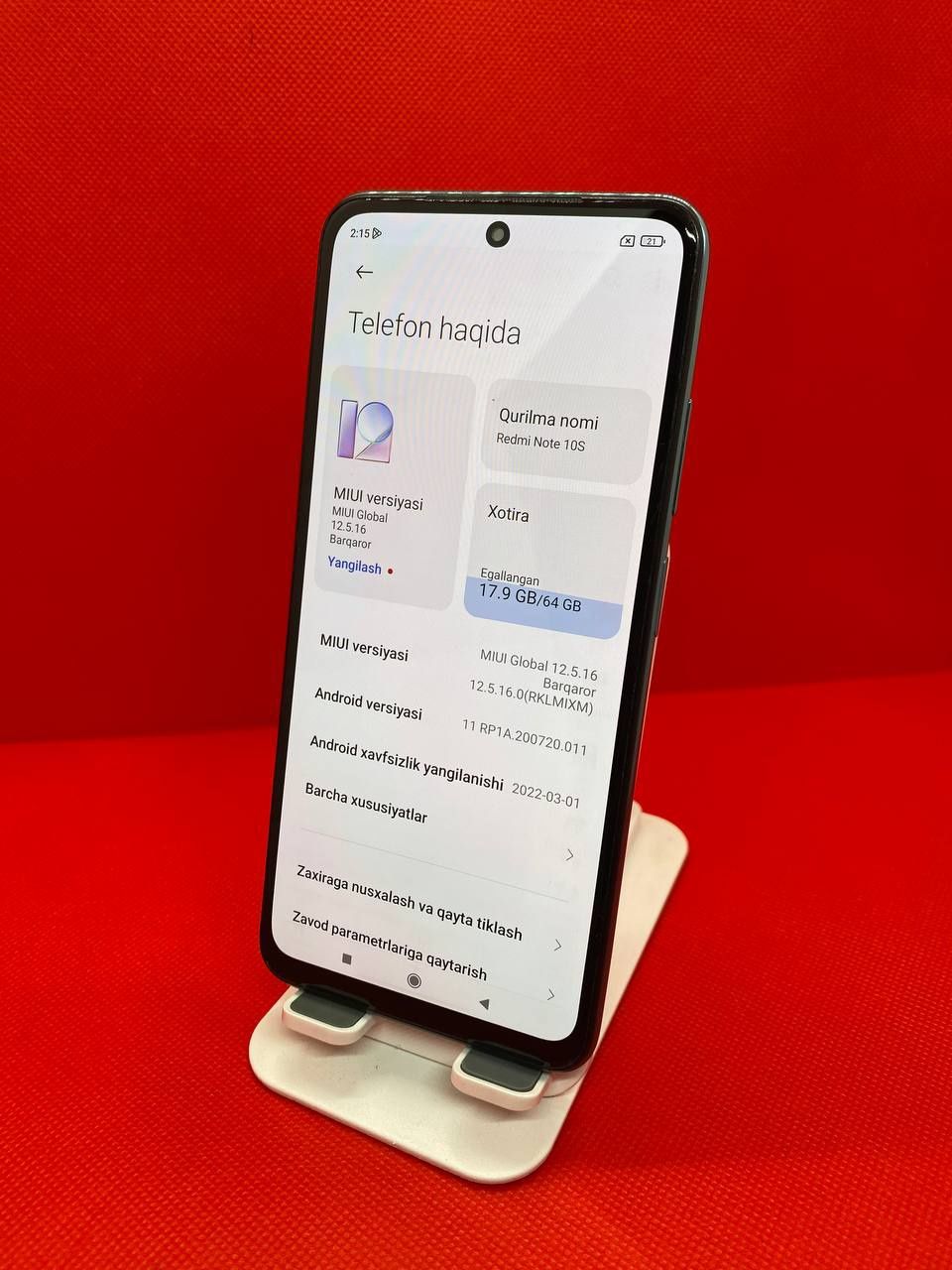 Redmi not 10 s sotiladi