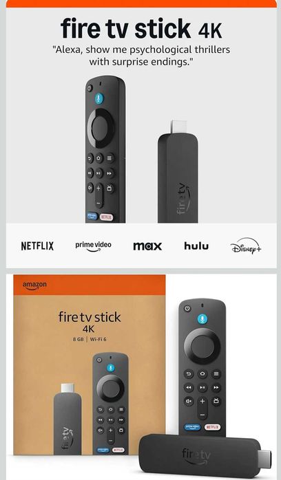 Amazon Fire TV Stick 4K with AI-powered Fire TV Search, Wi-Fi 6