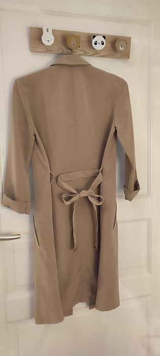 Trench H&M, vâscoză, mărime XS, model actual,nou cu eticheta