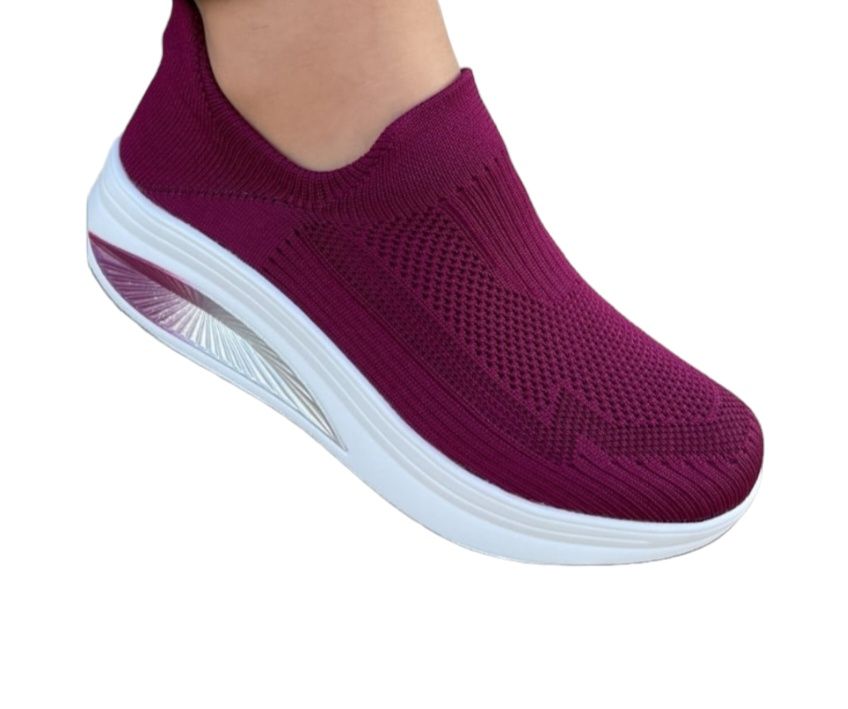 Pantofi sport dama, bordo,textil