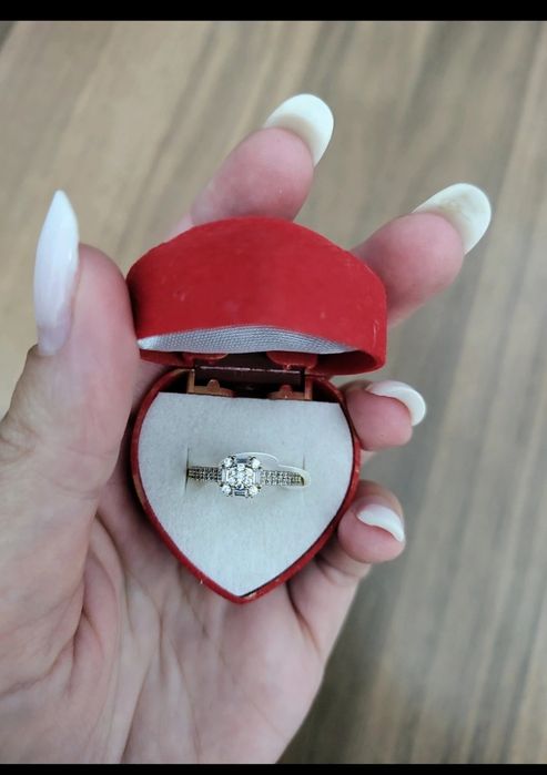 Inel placat aur 18k cristal Zirconia