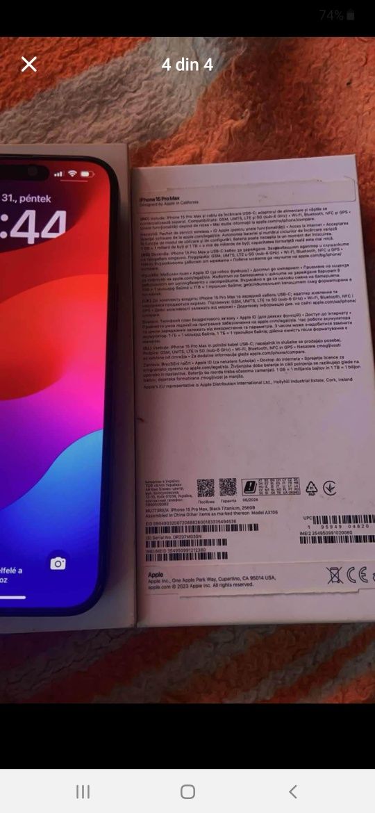 Iphone 16 pro max 256 gb