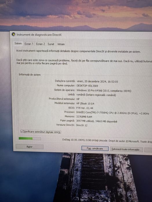 Workstation HP Zbook i7/7gen 32gb Ram video Quadro m2200 4gb
