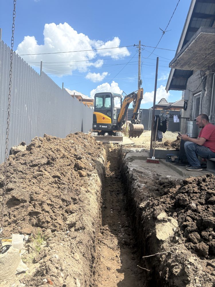 Lucrari cu miniexcavator+ Transport agregate balastieră