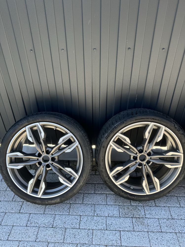 Jante Bmw 21” X5 X6 M in stare impecabila cu anvelope Bridgestone