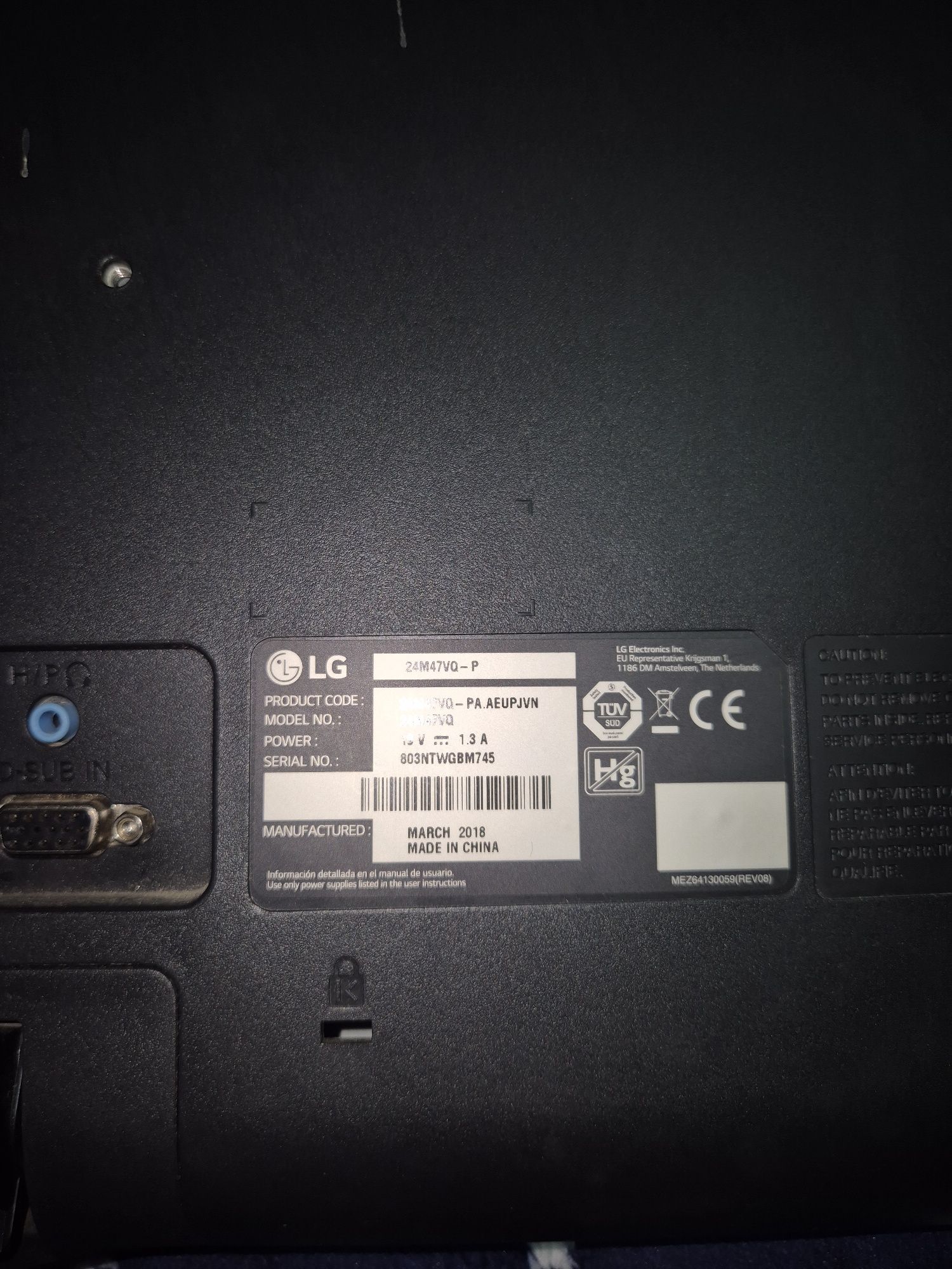 Monitor  LG. 22 inch