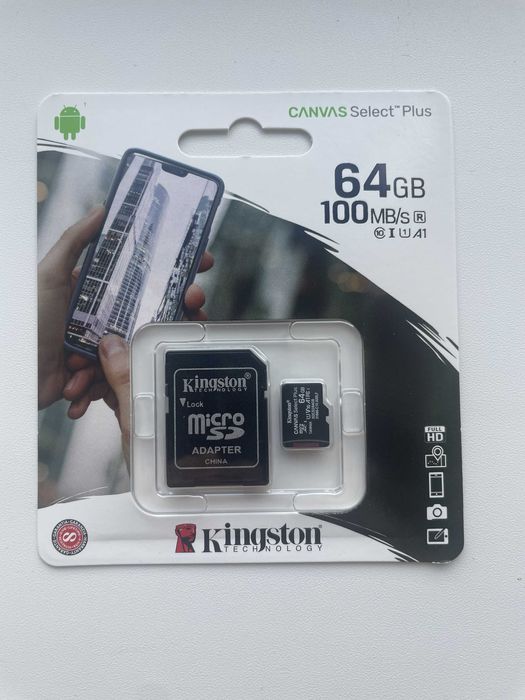 Продам оригинальные карты памяти флешка Micro SD 64 ГБ фирма Kingston
