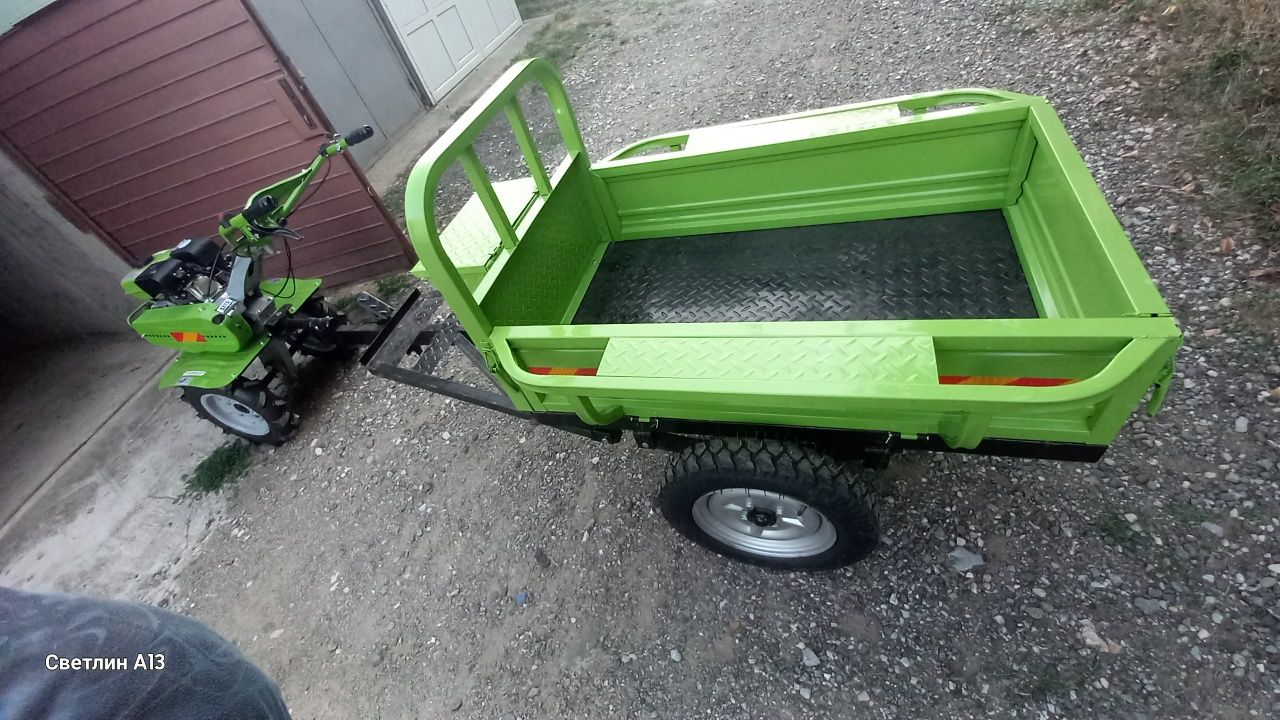 Мотофреза с ремарке!